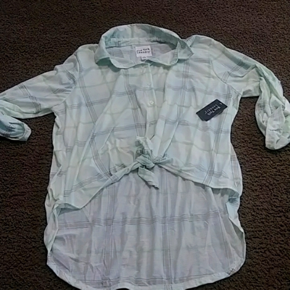 New York Laundry Plaid Shirt, NWT